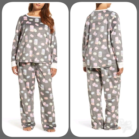 PJ Salvage Other - PJ Salvage Plus Size Polar Fleece Pajama Set Gray